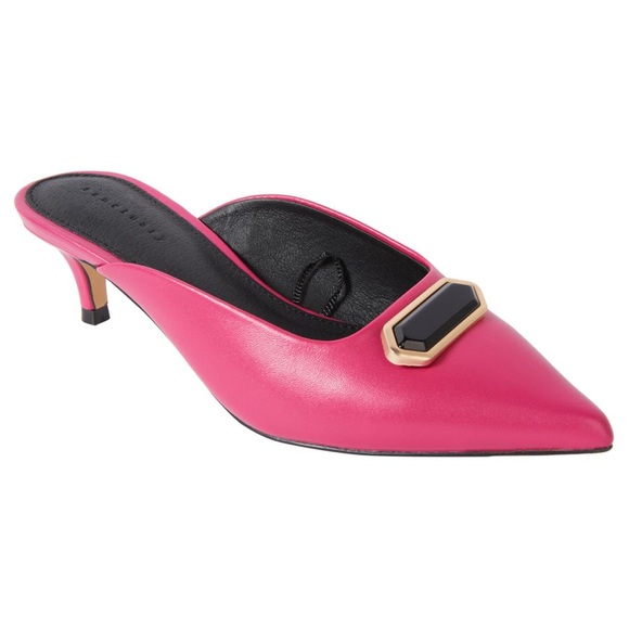 Sanctuary Shoes - Sanctuary All Night Leather Kitten Heel Mule